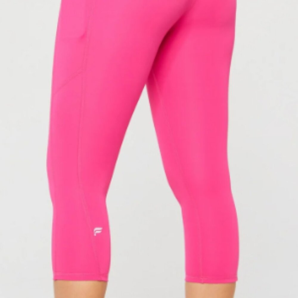 EUC-  FABLETICS - Pure Luxe High waisted Capri legging- Dragonfruit-  XL - Picture 2 of 2